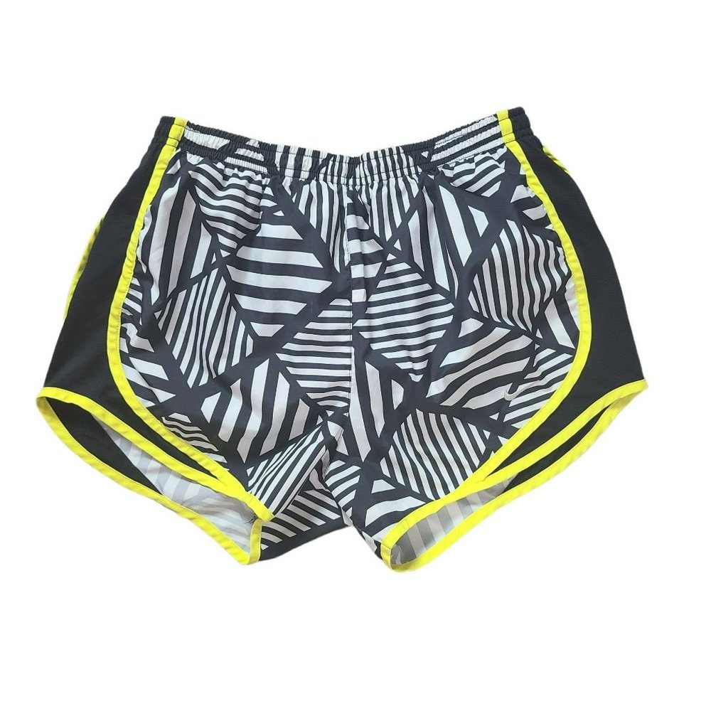 Nike Athletic Shorts Dri-Fit Black and White Stripe Women's Size S